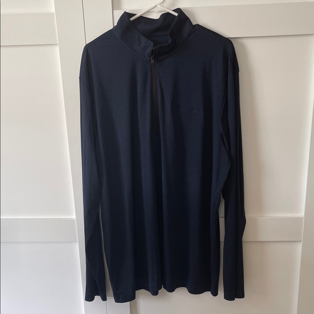 Navy Long Sleeve Quarter-Zip Shirt